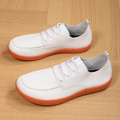 Summer Breathable Leather Beanie Shoes Men