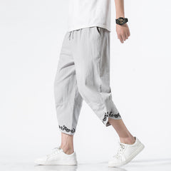 Men's Pants Summer Men's Embroidery Men's Clothing