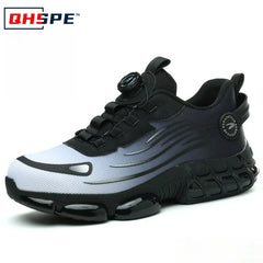 Men’s Safety Work Shoes – Anti‑Smash Anti‑Puncture Rotating Button
