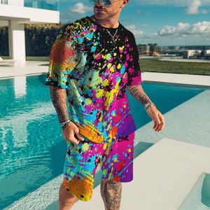Summer New Men Sets Shorts Outfits Male Tees Street T Shirt