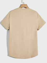 Men T-Shirts Fit Crew Neck Short Sleeve Graphic Tee Casual Simple Summer