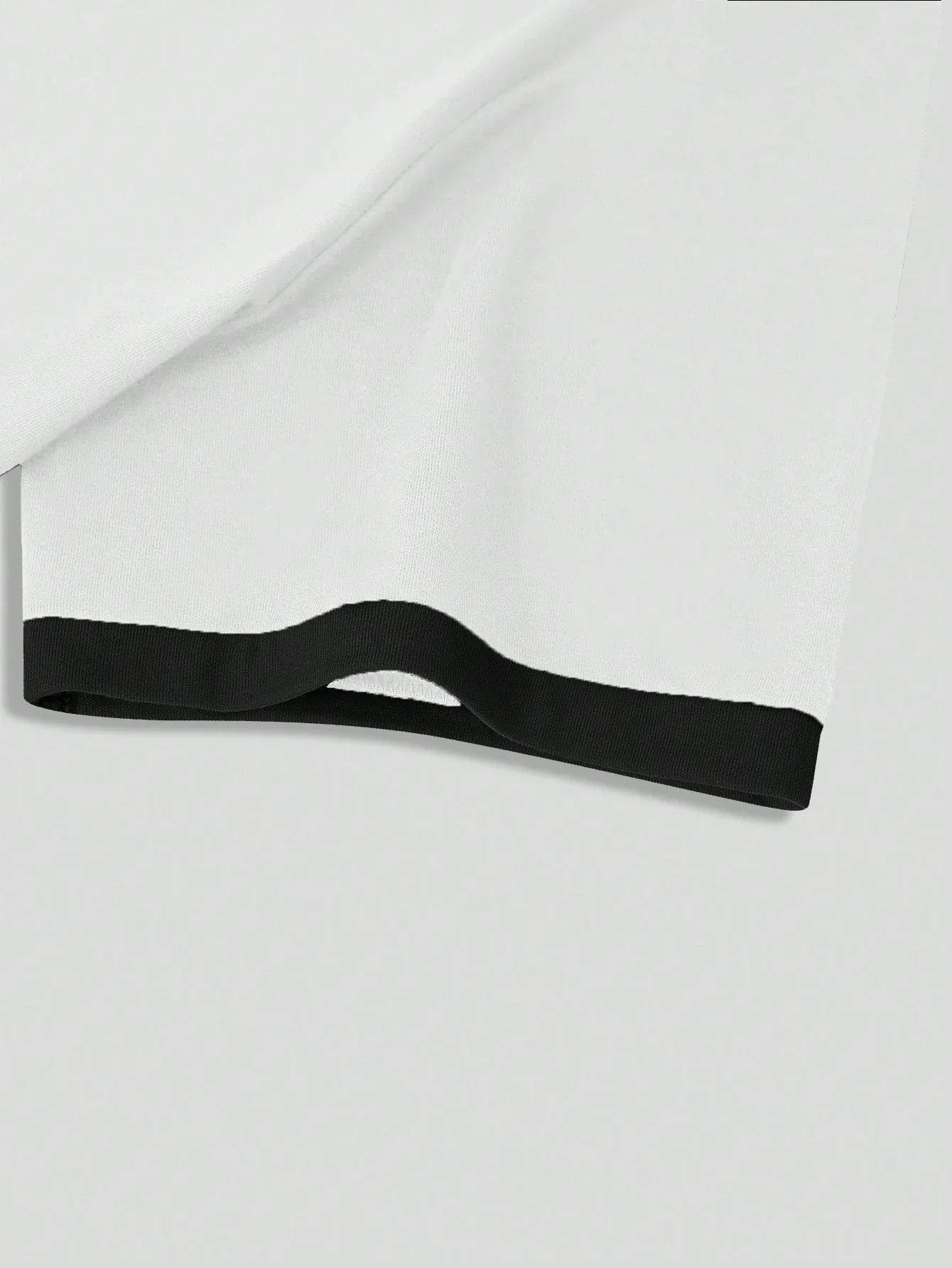 Men Letter Graphic Contrast Trim Short Sleeve Ringer Tee