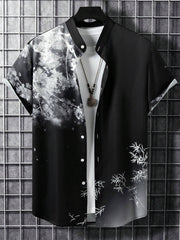 Men 1pc Plants Print Shirt