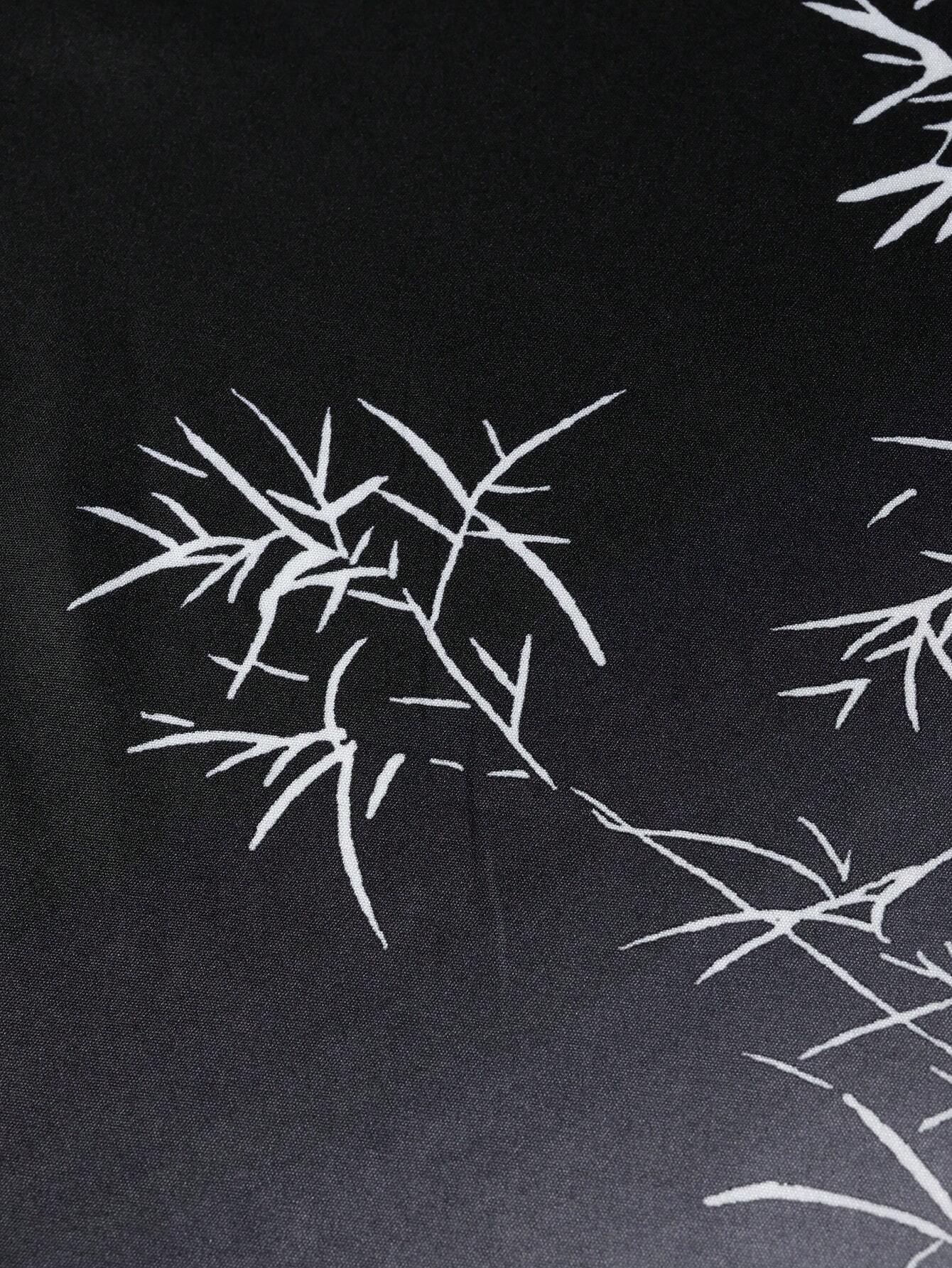 Men 1pc Plants Print Shirt