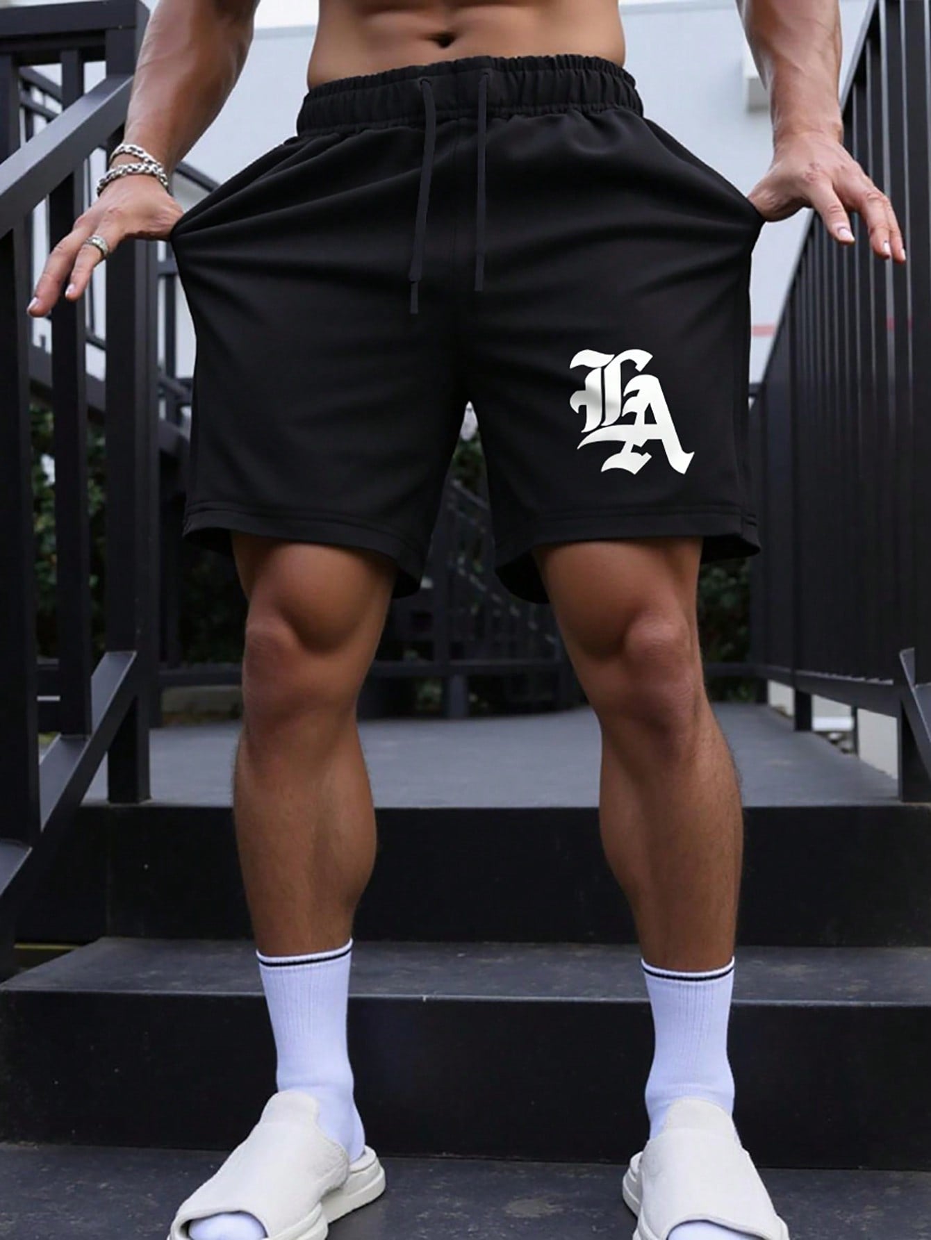 Men's Elastic Waist Drawstring Casual Summer Shorts