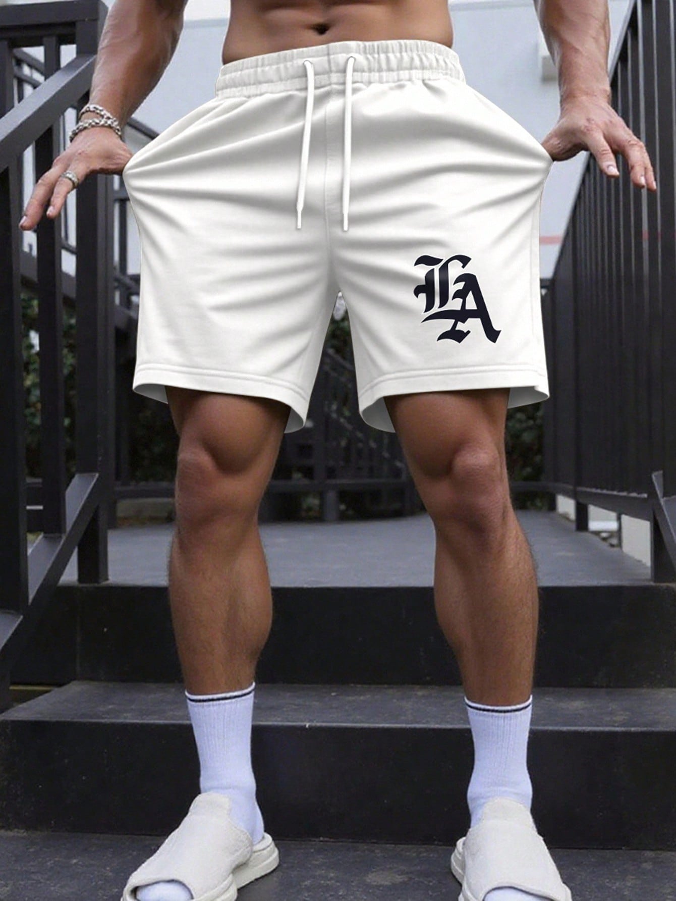 Men's Elastic Waist Drawstring Casual Summer Shorts