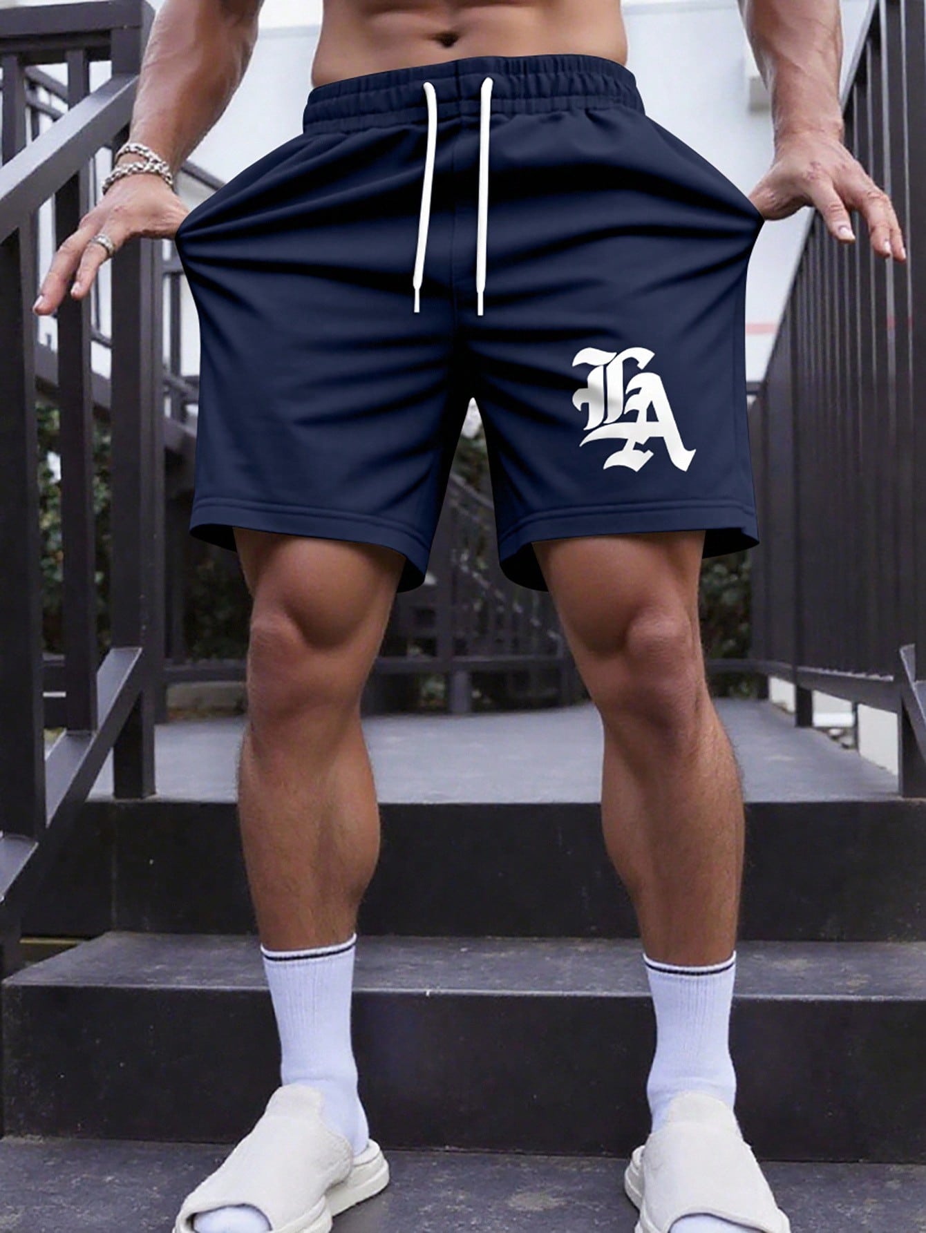 Men's Elastic Waist Drawstring Casual Summer Shorts