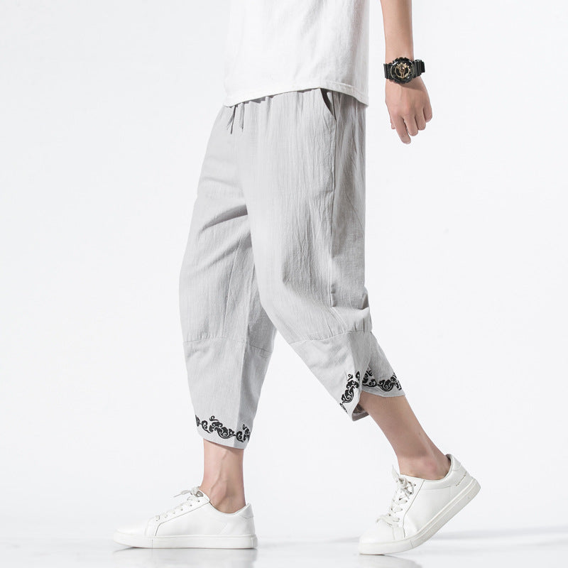 Men's Pants Summer Men's Embroidery Men's Clothing