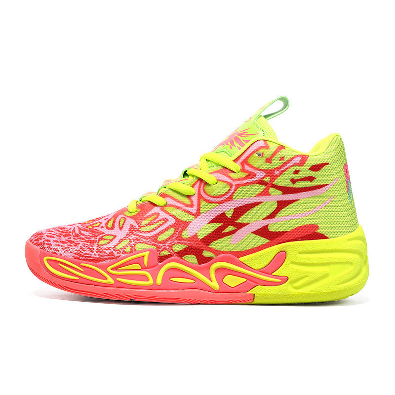 Trendy Basketball Green Little Mandarin Duck Mesh Breathable Men's Sports Shoes