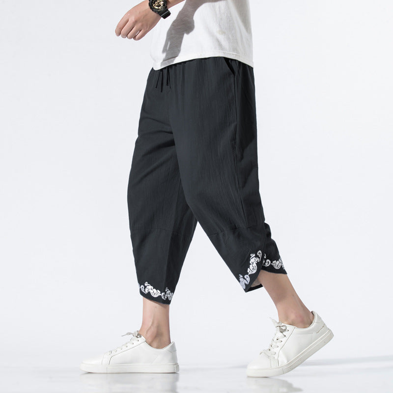 Men's Pants Summer Men's Embroidery Men's Clothing