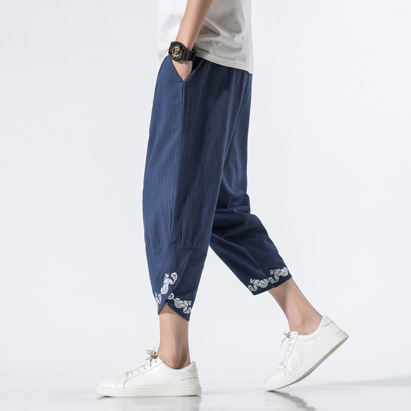 Men's Pants Summer Men's Embroidery Men's Clothing