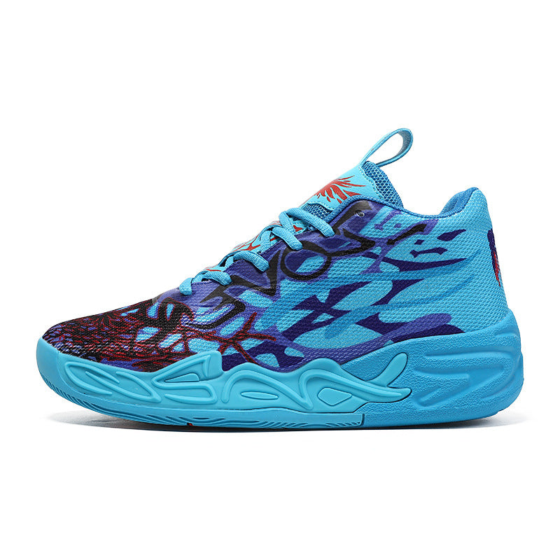 Trendy Basketball Green Little Mandarin Duck Mesh Breathable Men's Sports Shoes