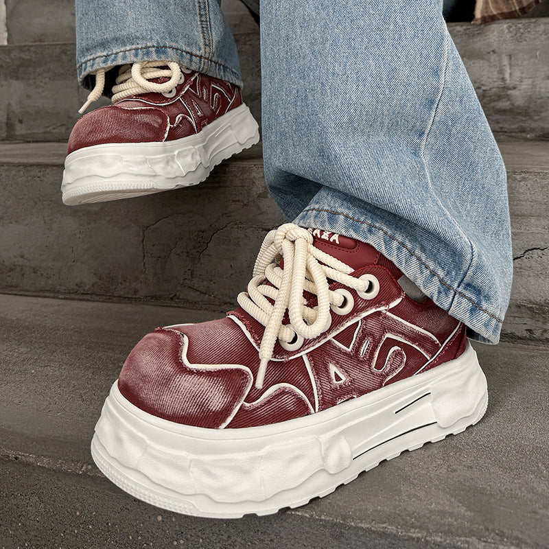 Men's Fashion Comfortable Retro Trend Leisure Washed-out Men's Sports Shoes