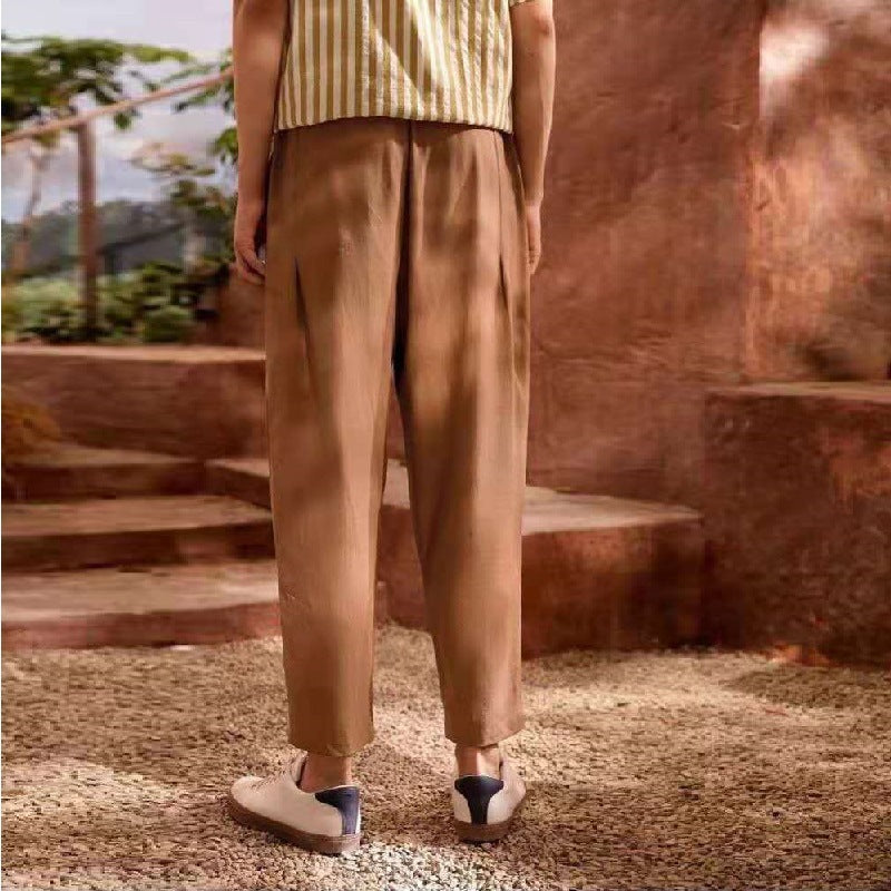 Men's Pants Summer Simple and Stylish Casual Cotton and Linen