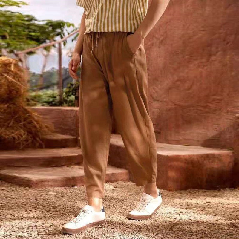 Men's Pants Summer Simple and Stylish Casual Cotton and Linen