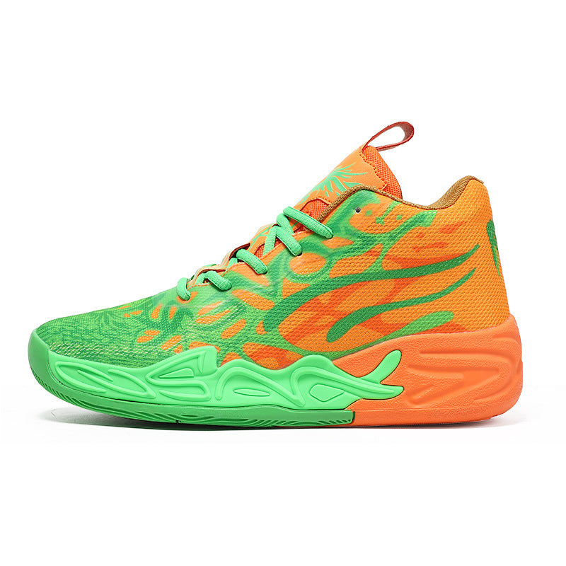 Trendy Basketball Green Little Mandarin Duck Mesh Breathable Men's Sports Shoes