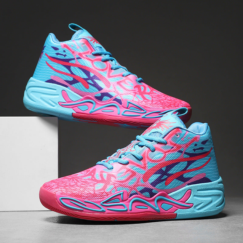 Trendy Basketball Green Little Mandarin Duck Mesh Breathable Men's Sports Shoes