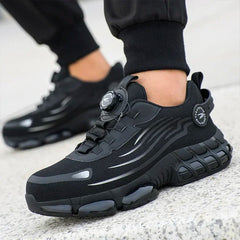 Men’s Safety Work Shoes – Anti‑Smash Anti‑Puncture Rotating Button