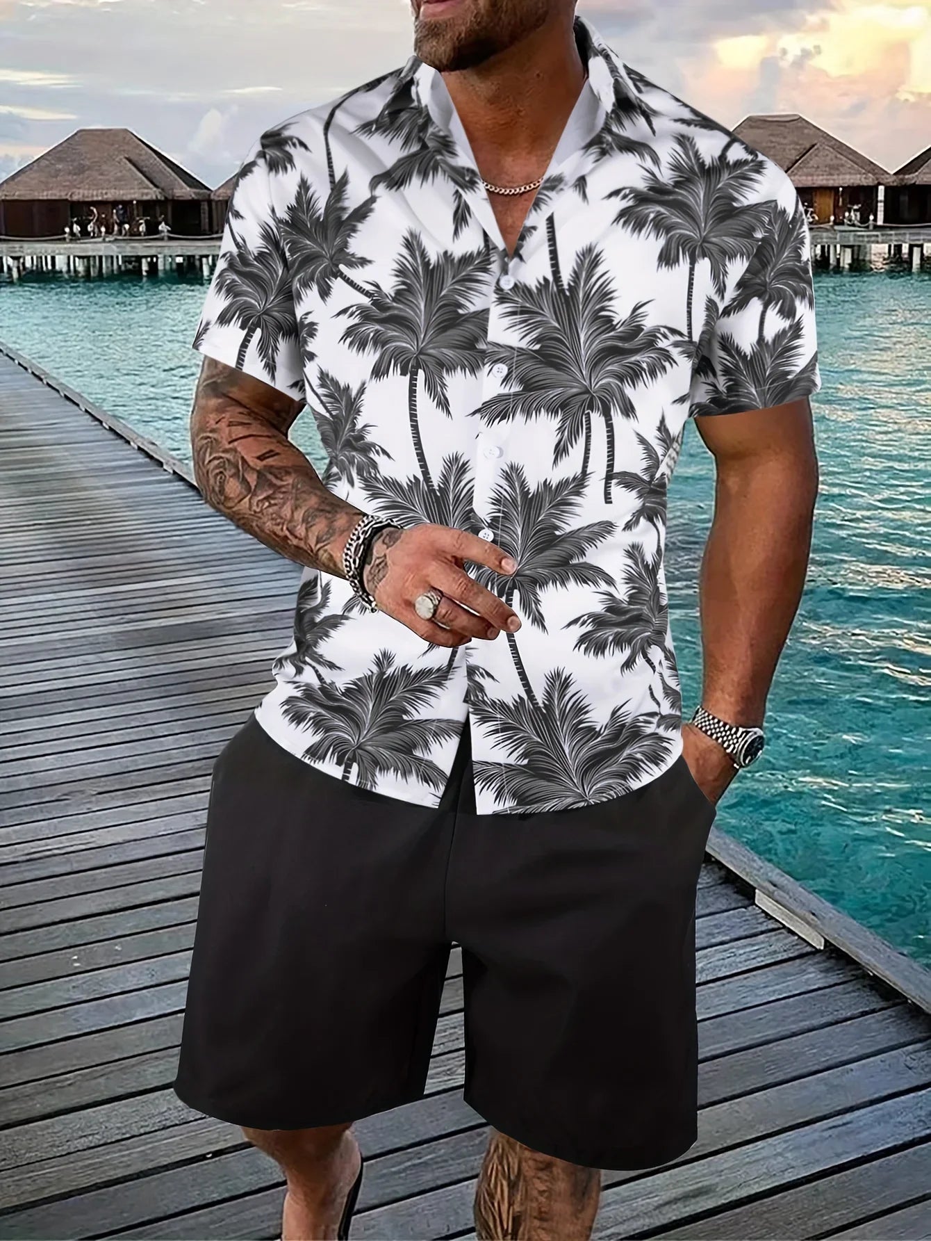 Summer Men Shirt Sets