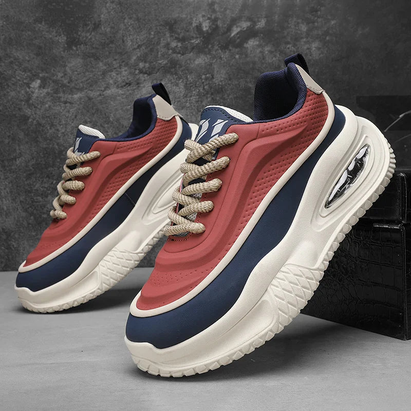 Men’s Thick Sole Casual Skate Sneakers – Trendy Fashion Sports Shoes for Outdoor & Everyday Wear