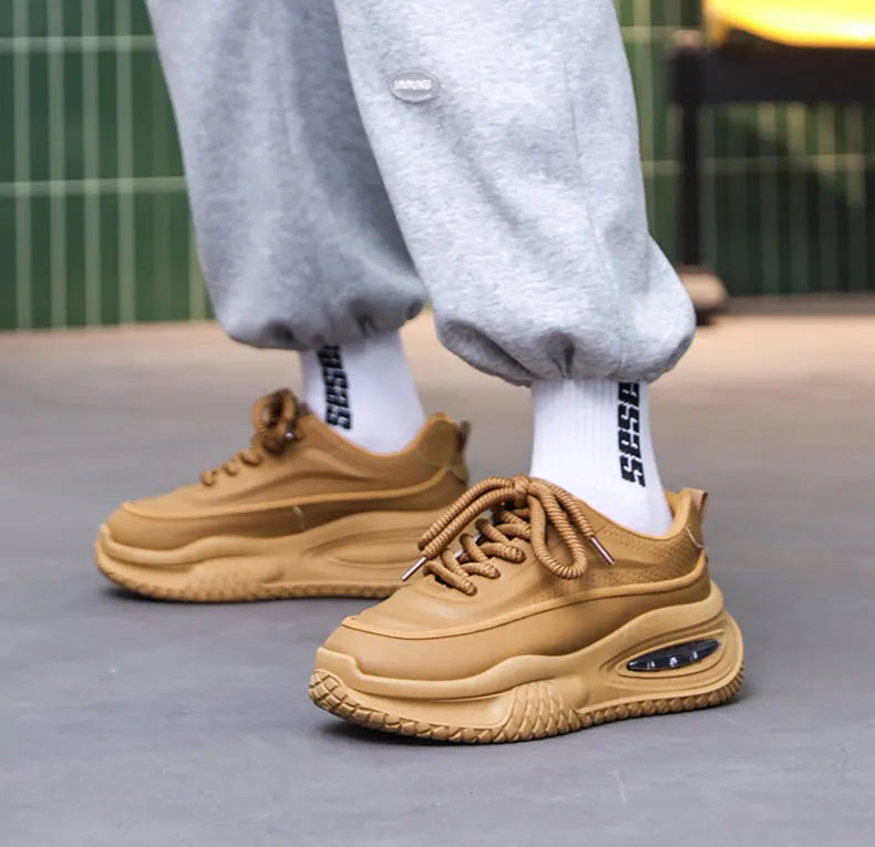 Men’s Thick Sole Casual Skate Sneakers – Trendy Fashion Sports Shoes for Outdoor & Everyday Wear