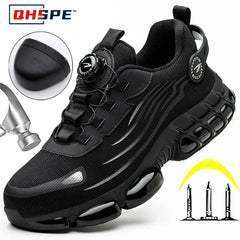 Men’s Safety Work Shoes – Anti‑Smash Anti‑Puncture Rotating Button