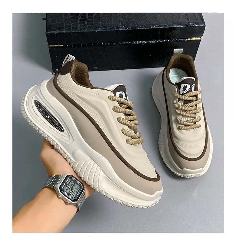 Men’s Thick Sole Casual Skate Sneakers – Trendy Fashion Sports Shoes for Outdoor & Everyday Wear