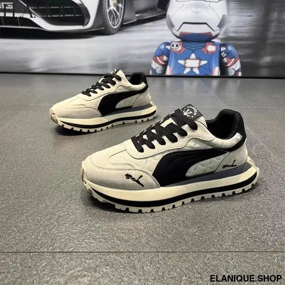 Casual Shoes Men's Sports Shoes Summer Casual Thick Soled Men's Shoes Soft and Comfortable Non-slip Outdoor Fashion Board Shoes
