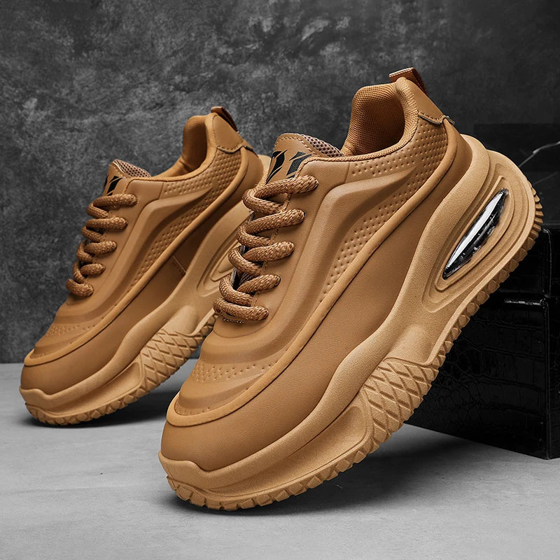 Men’s Thick Sole Casual Skate Sneakers – Trendy Fashion Sports Shoes for Outdoor & Everyday Wear