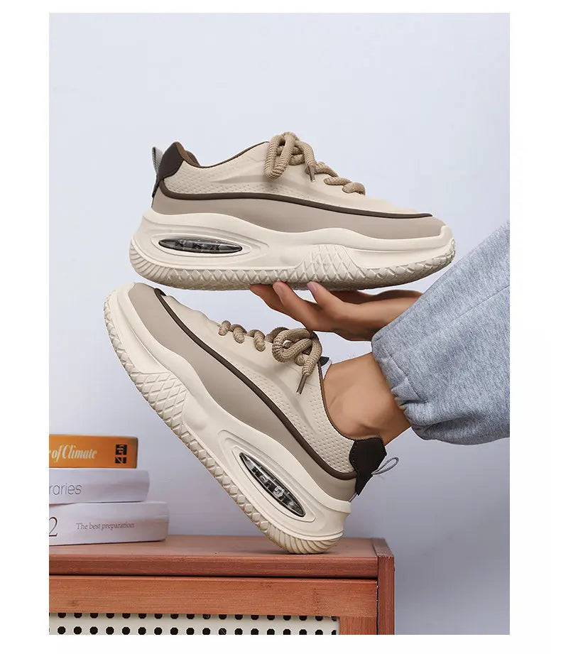 Men’s Thick Sole Casual Skate Sneakers – Trendy Fashion Sports Shoes for Outdoor & Everyday Wear