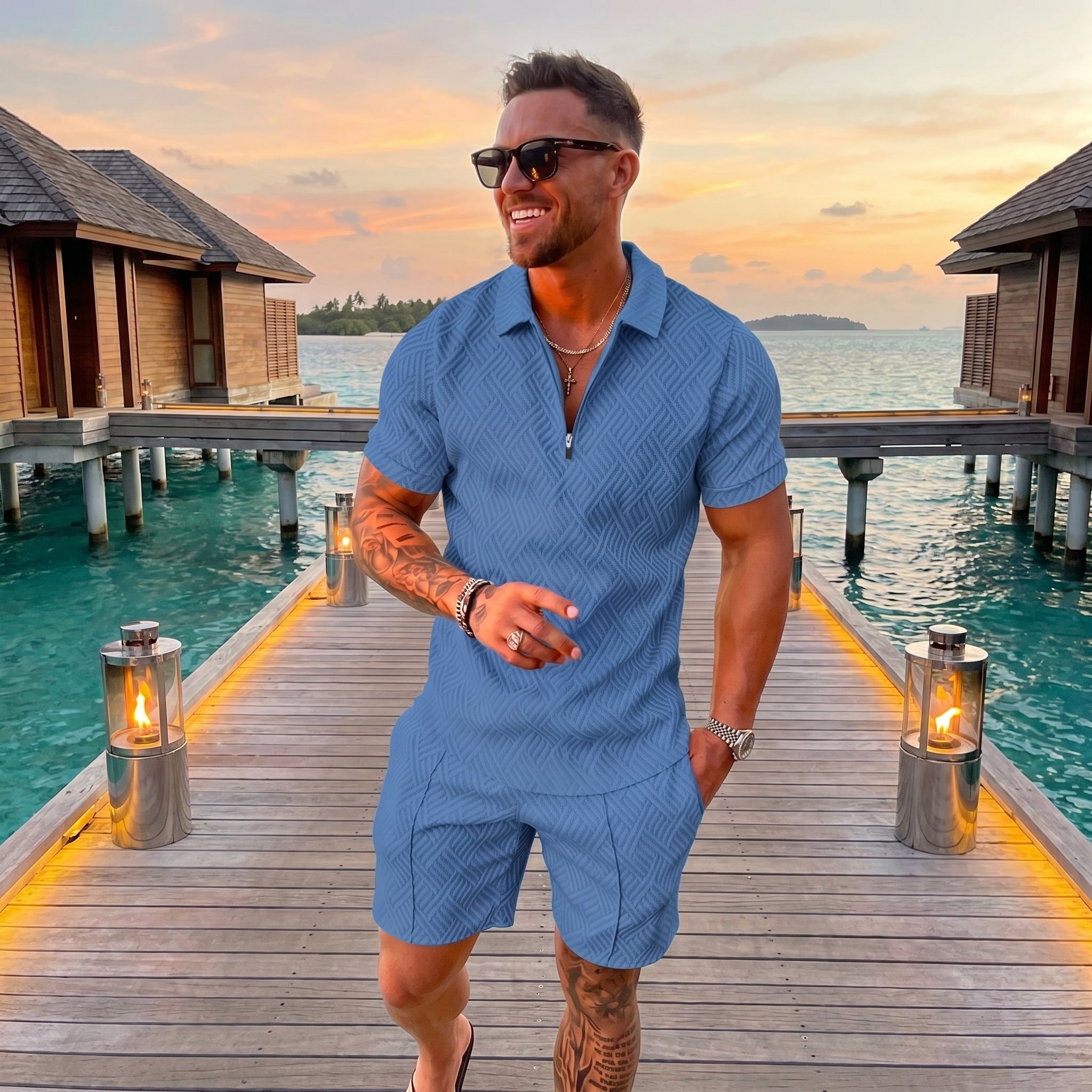 Summer Men's Two-Piece Casual Sportswear Set