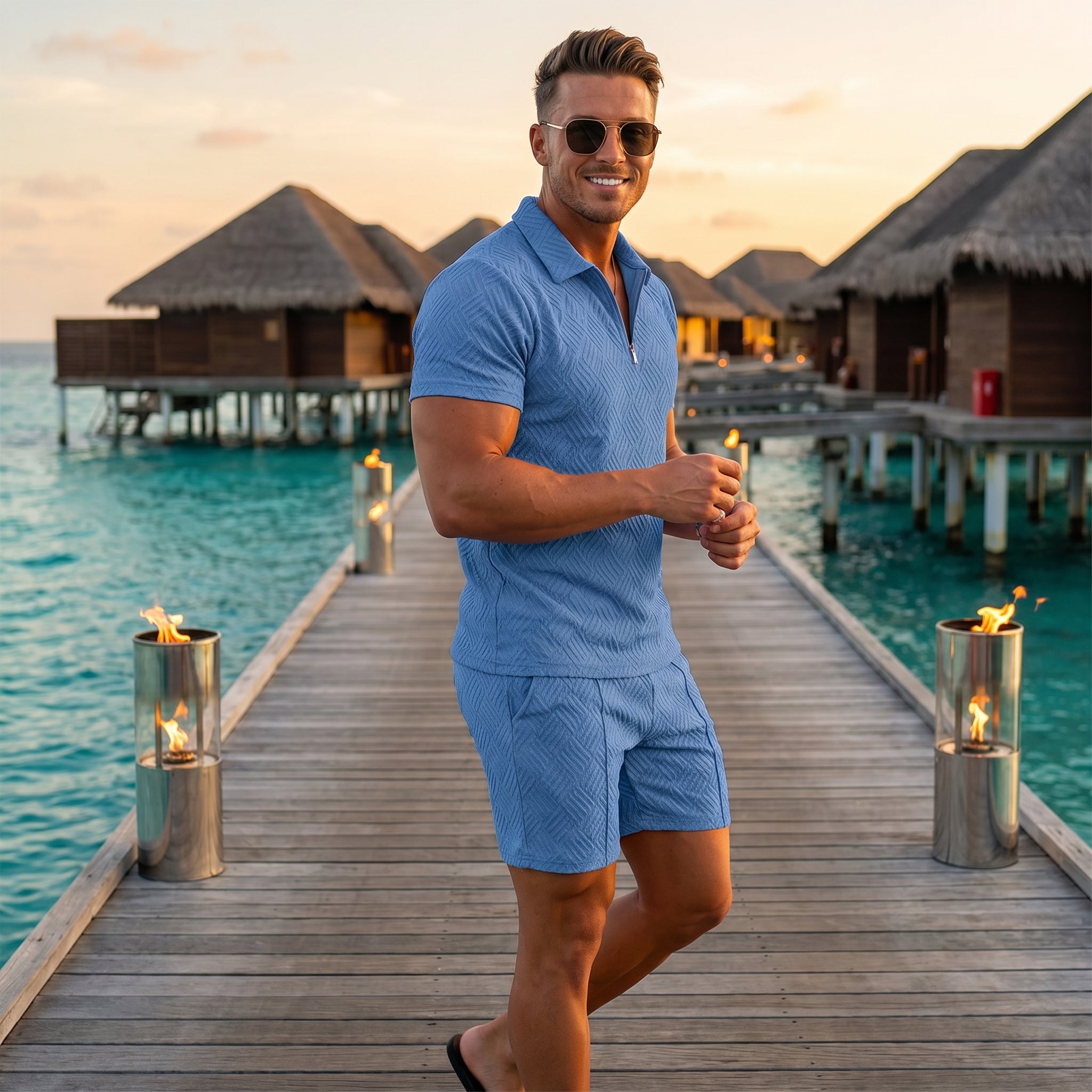 Summer Men's Two-Piece Casual Sportswear Set